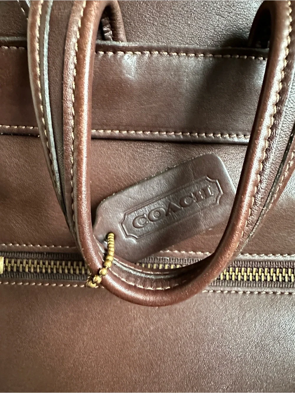 Coach Brown Leather Backpack